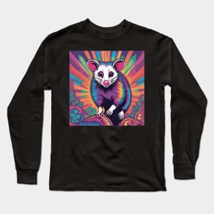 Psychedelic Opossum Long Sleeve T-Shirt